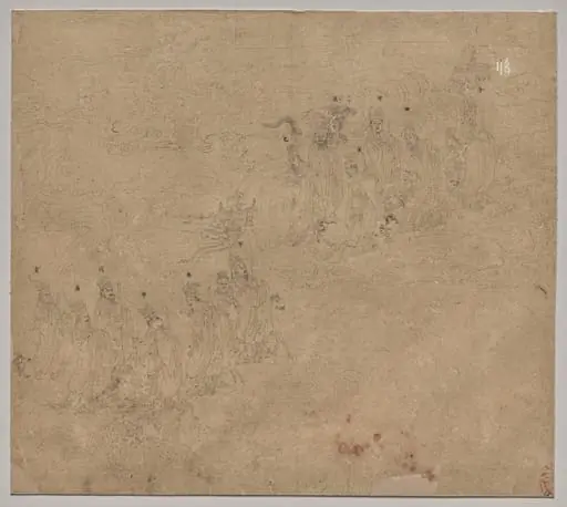 Album of Daoist and Buddhist Themes: Procession of Daoist Deities: Leaf 25