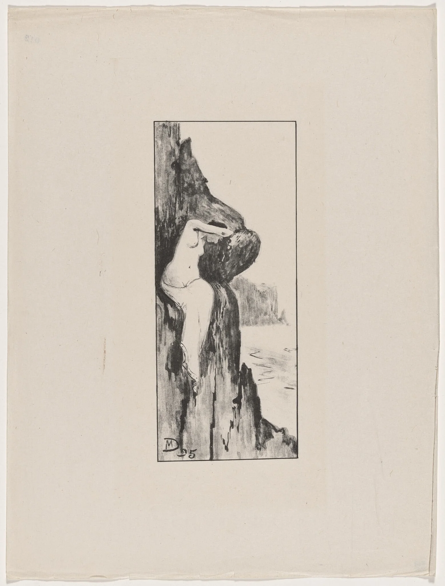 Andromède abandonnée (Andromeda Forsaken), by Maurice Dumont, ink, 1895
