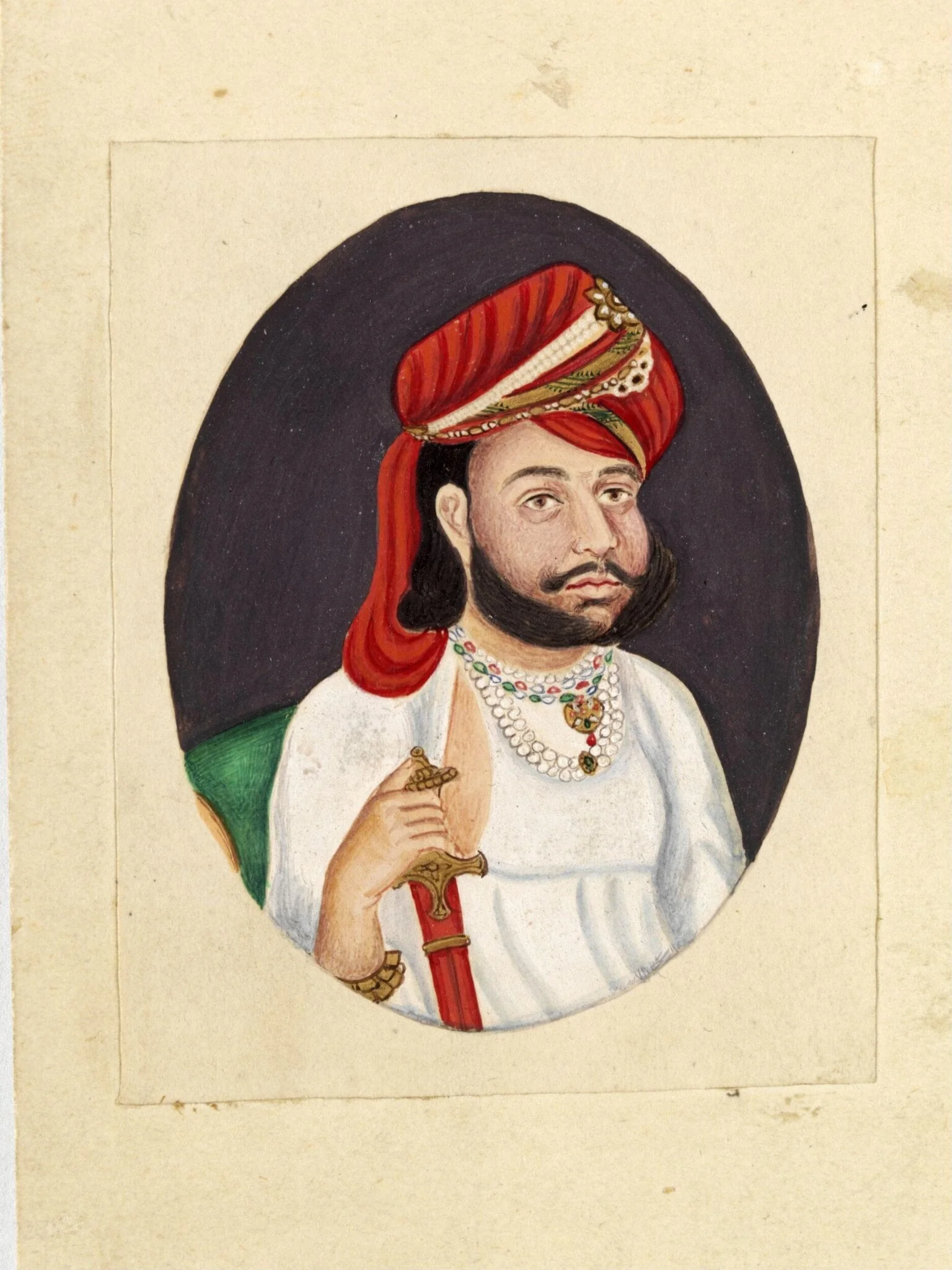 Raja Dalapat Singh, by Unknown, paint, 1890