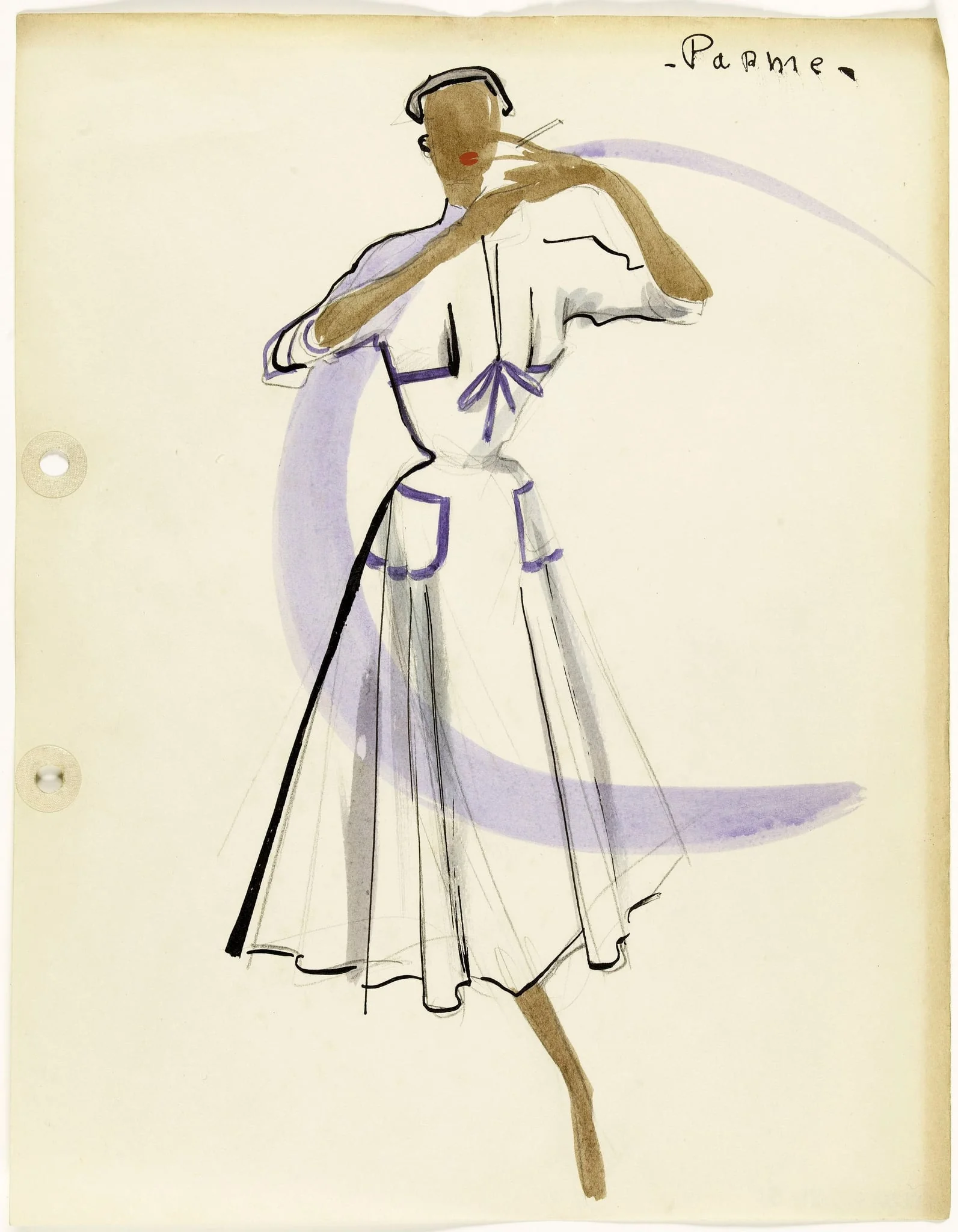'Parme', by Carven, 1951
