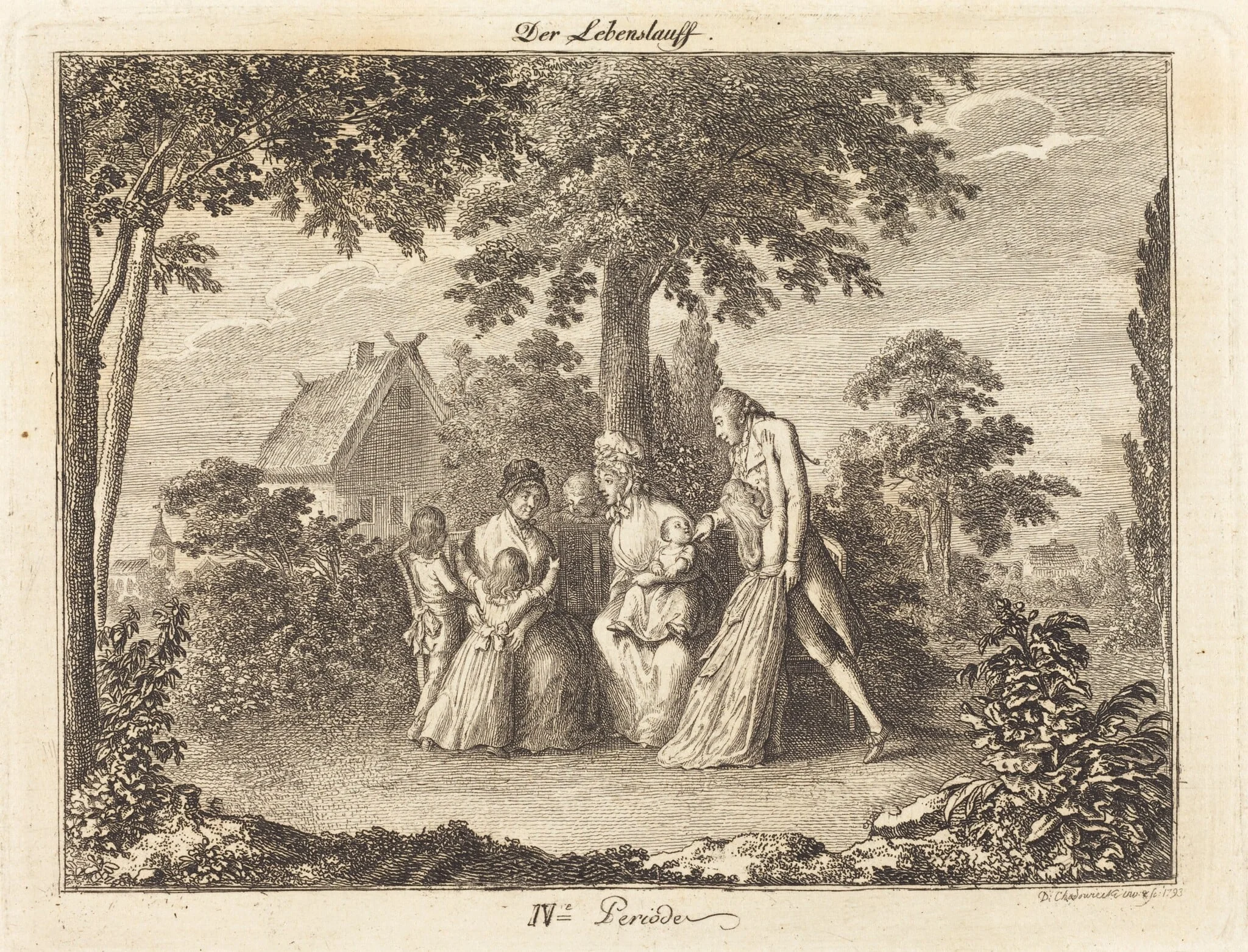 Growing Family, by Daniel Nikolaus Chodowiecki, ink, 1793