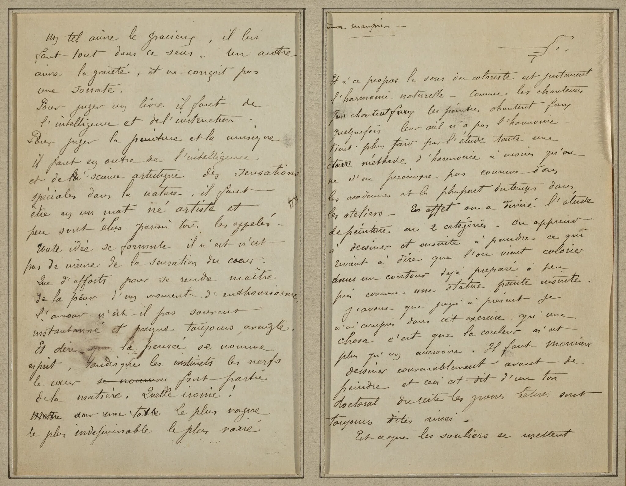 Manuscript Pages [recto], by Paul Gauguin, ink, 1886