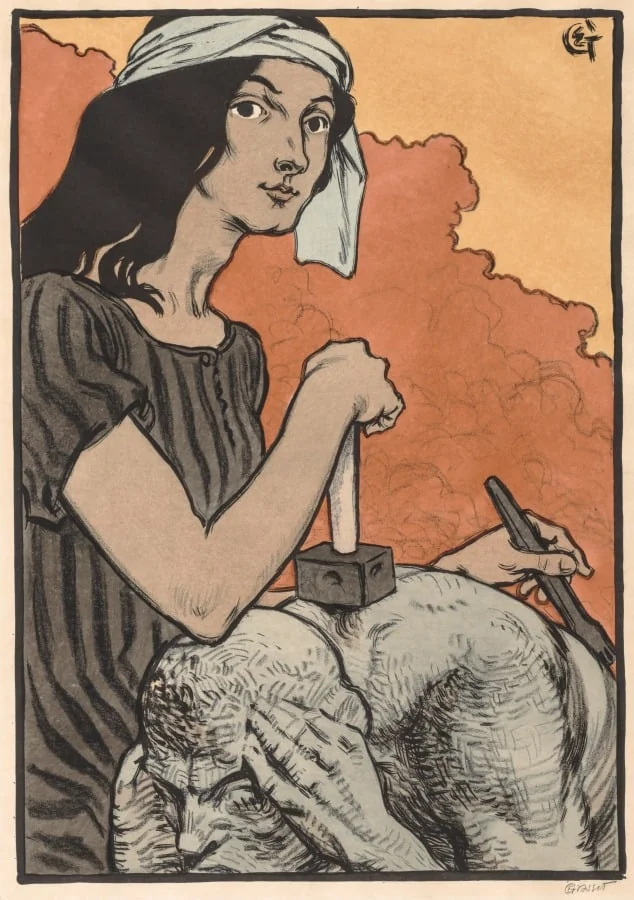 Sculptress, by Eugène Grasset, 1897
