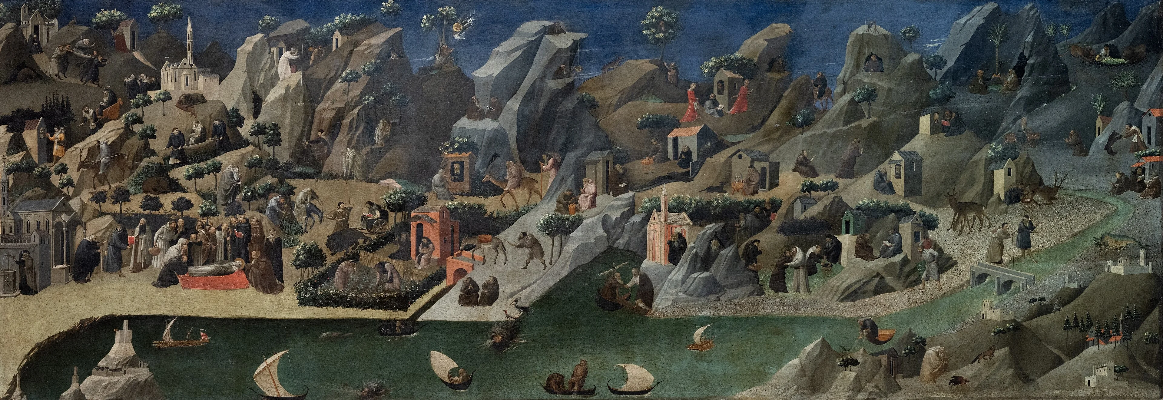 Thebaid, by Fra Angelico, tempera, 1420