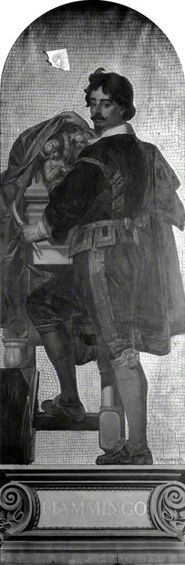 'Fiammingo' (François Duquesnoy) (1597–1643) (design for a mosaic in the Victoria and Albert Museum), by Edward Matthew Ward, oil, 1857
