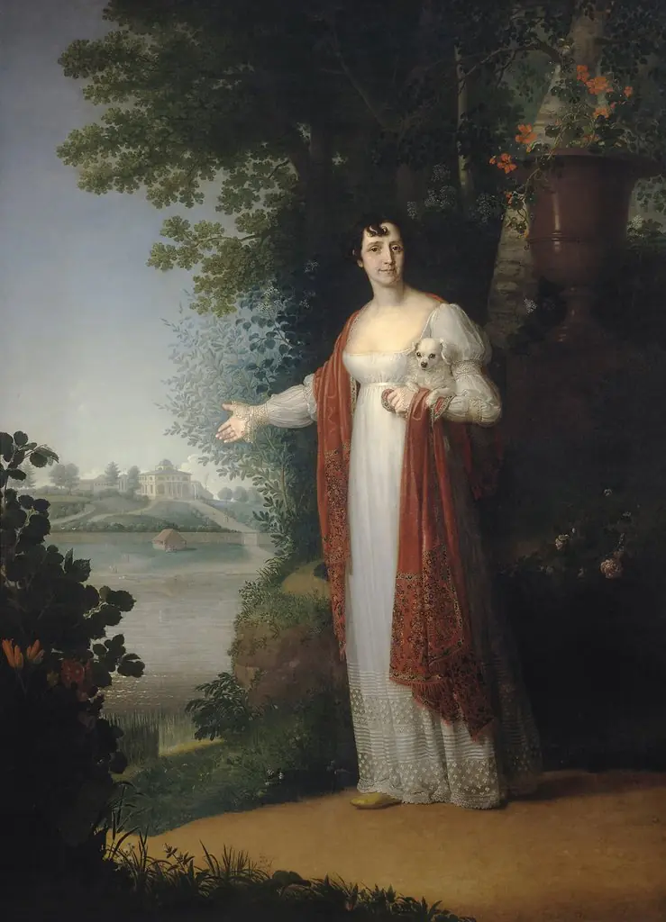 Portrait of D.A. Derzhavina (1767–1842), née Dyakova, second wife of G.R. Derzhavin