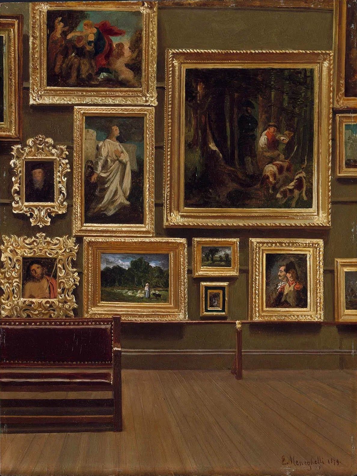 The Picture Gallery in the Old Museum, by Enrico Meneghelli, unspecified, 1890