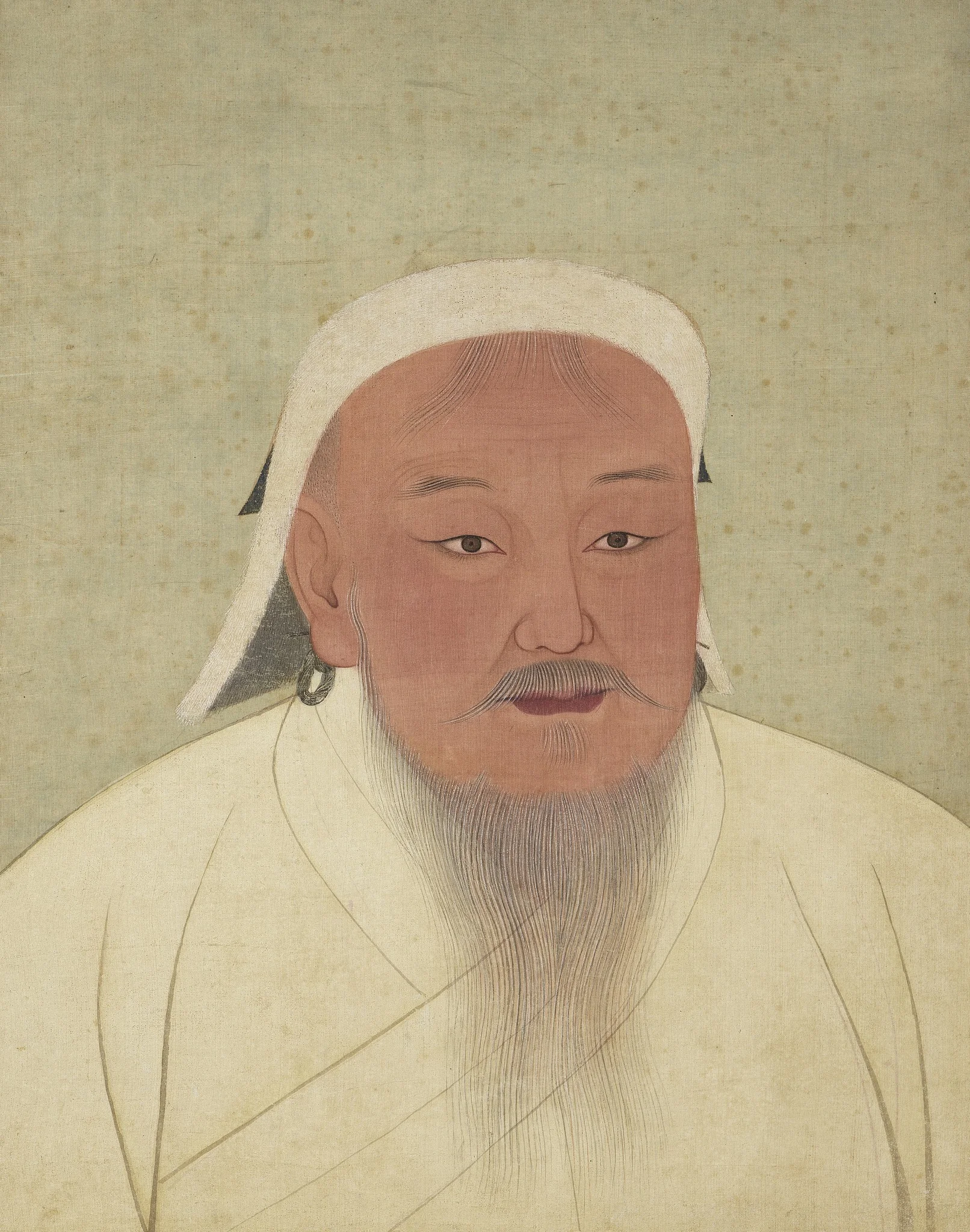 元代帝半身像册-元太祖皇帝像, by Unknown, unspecified, 1350