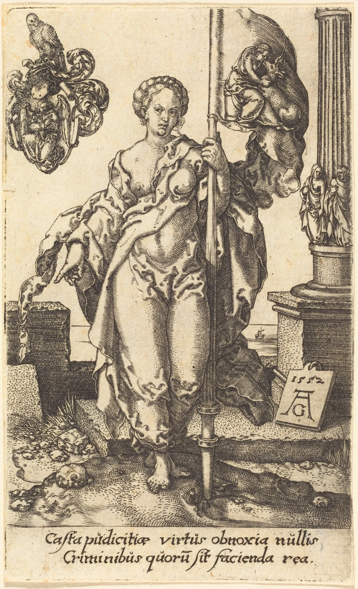 Chastity, by Heinrich Aldegrever, 1552