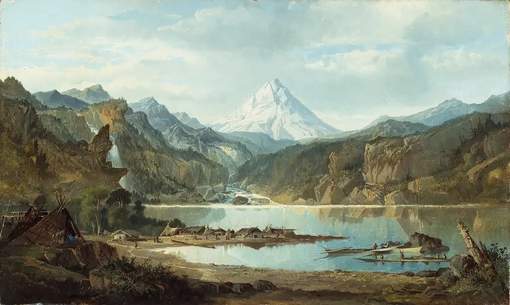 Mountain Landscape with Indians