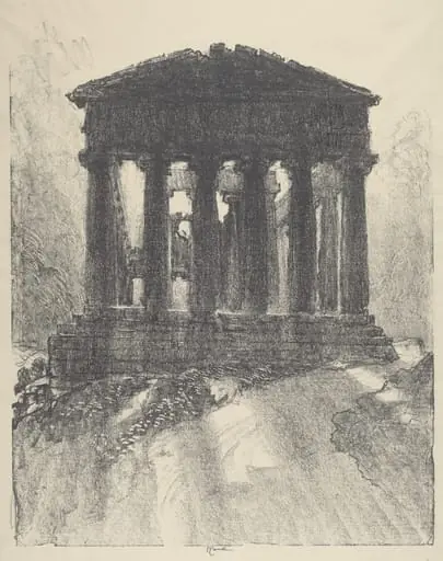 Sunrise Behind Temple of Concord, Girgenti