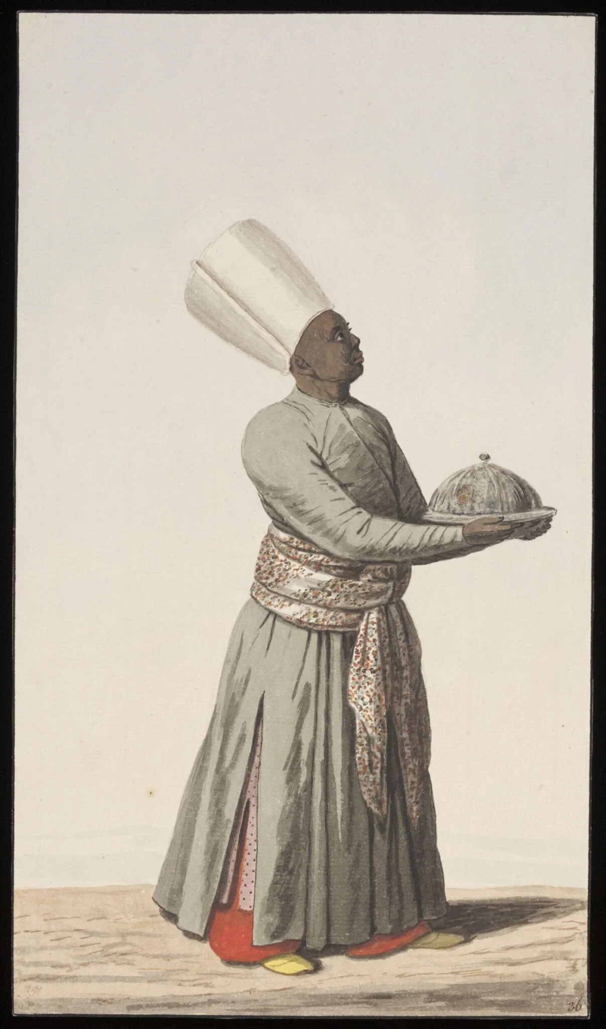 Mutfakçi or chef, by Anonymous Greek artist, watercolor, 1809