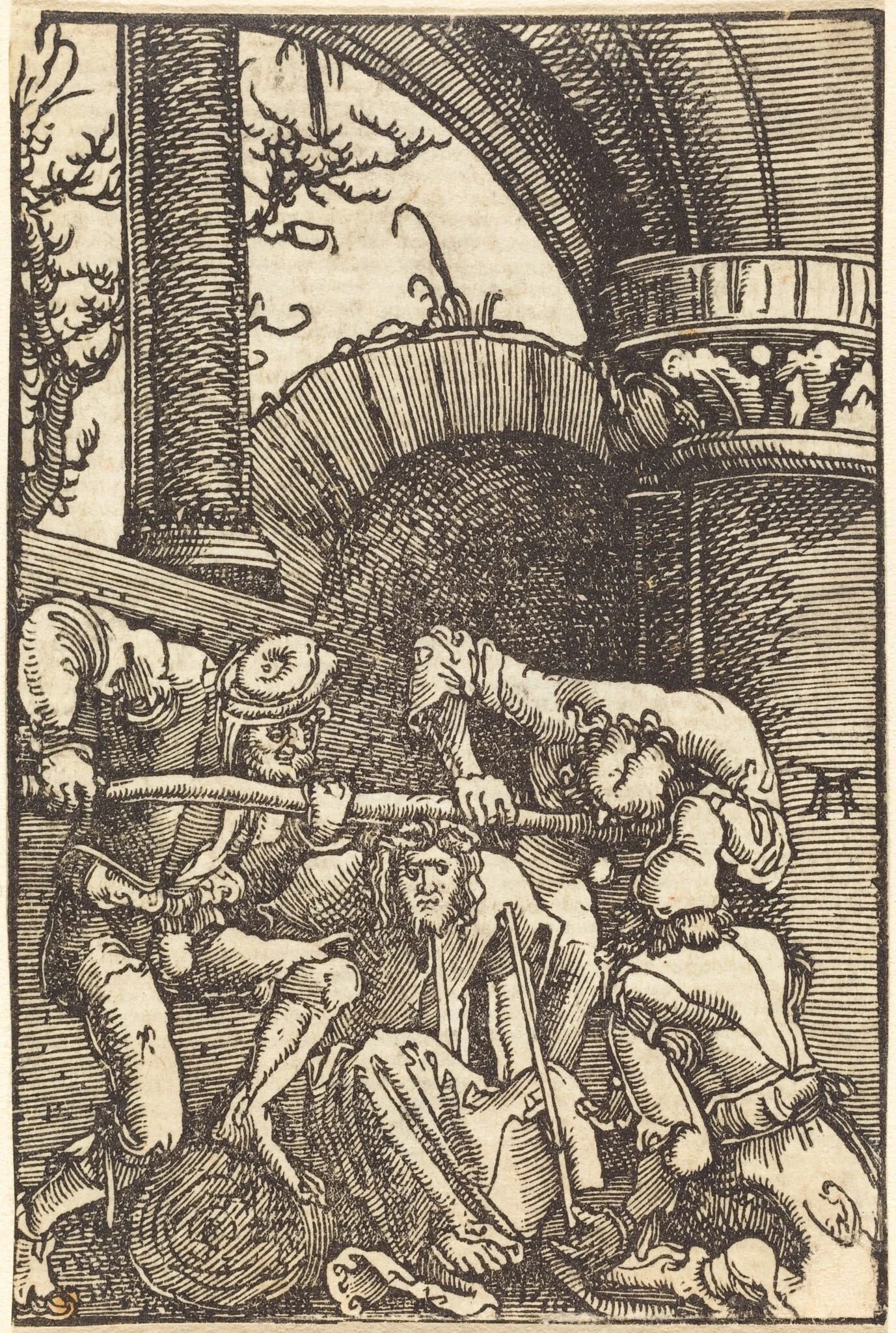 Christ Crowned with Thorns, by Albrecht Altdorfer, ink, 1513