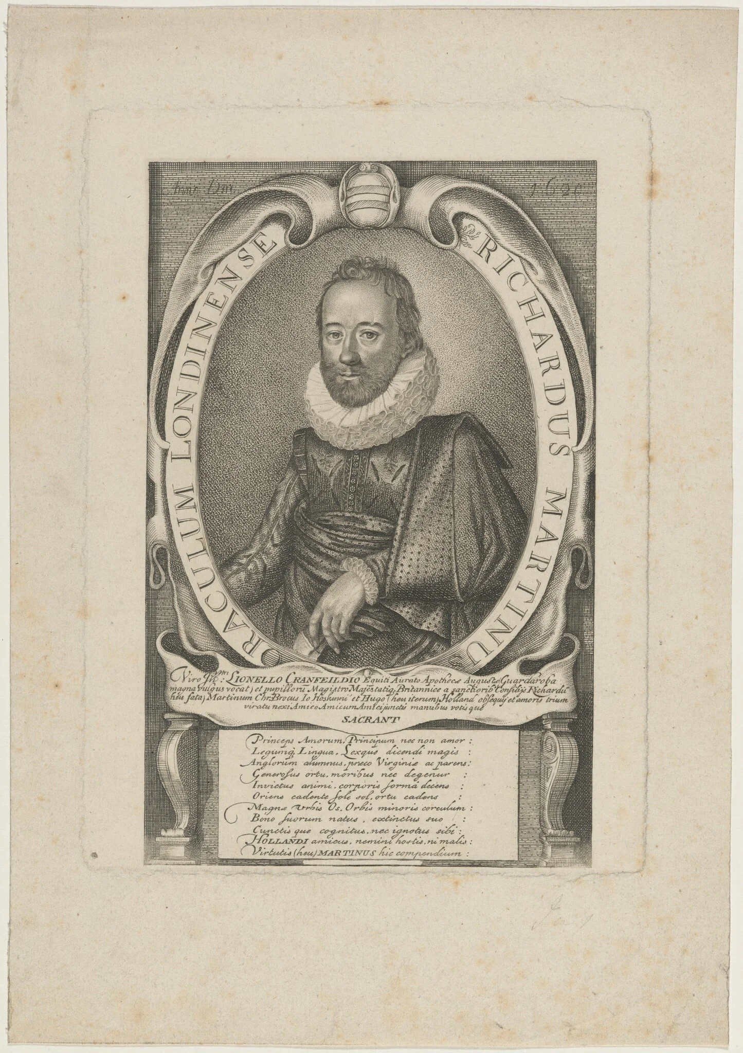 Richard Martin, by Simon van de Passe, ink, 1620