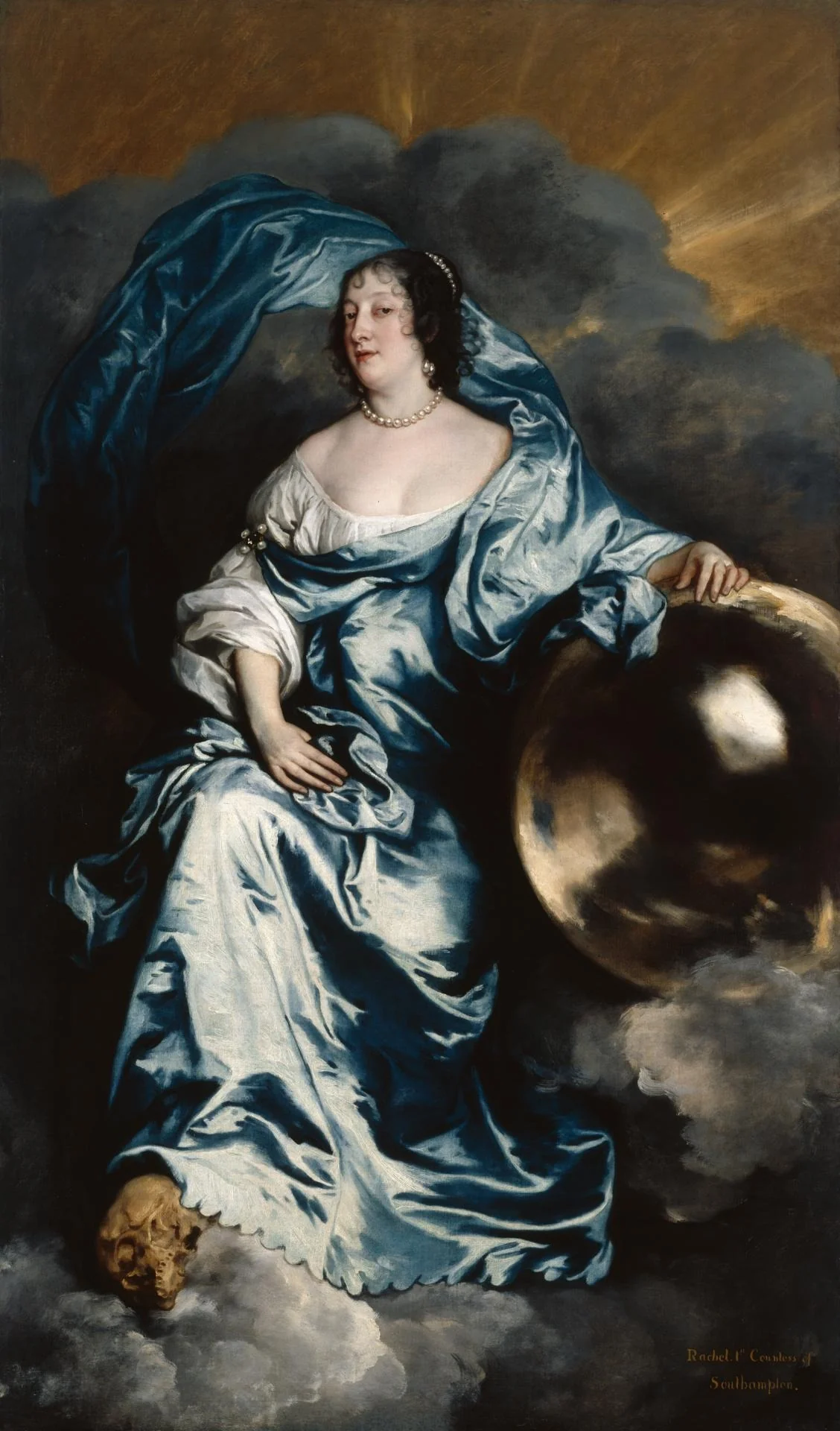 Rachel de Ruvigny, Countess of Southampton, by Anthony van Dyck, oil, 1640