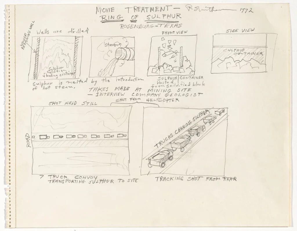 Untitled, by Robert Smithson, graphite, 1972