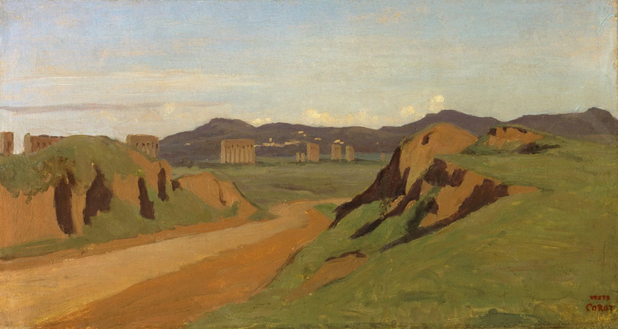 Aqueduct, by Jean Baptiste Camille Corot, oil, 1826