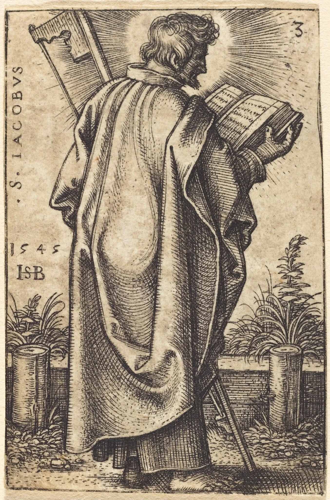 Saint James the Less, by Sebald Beham, ink, 1545