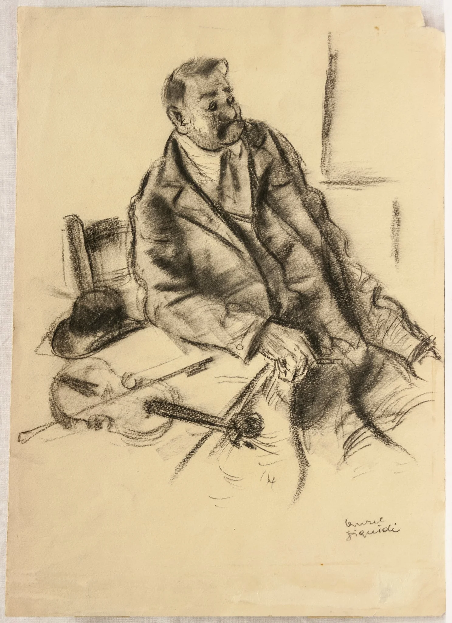 Lăutar, by Aurel Jiquidi, 1950