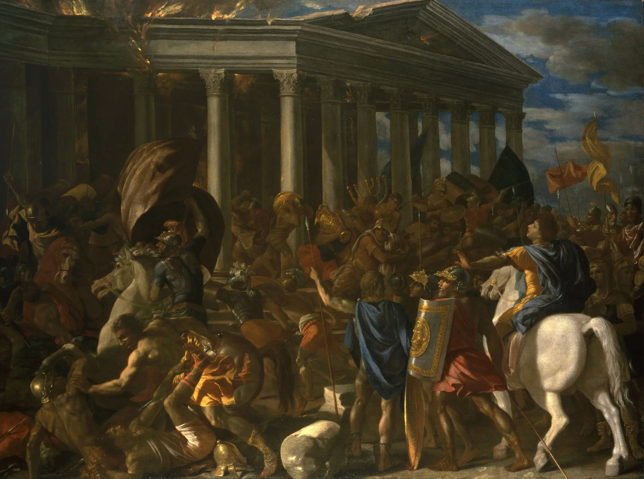The Destruction and Sack of the Temple of Jerusalem, by Nicolas Poussin, oil, 1626
