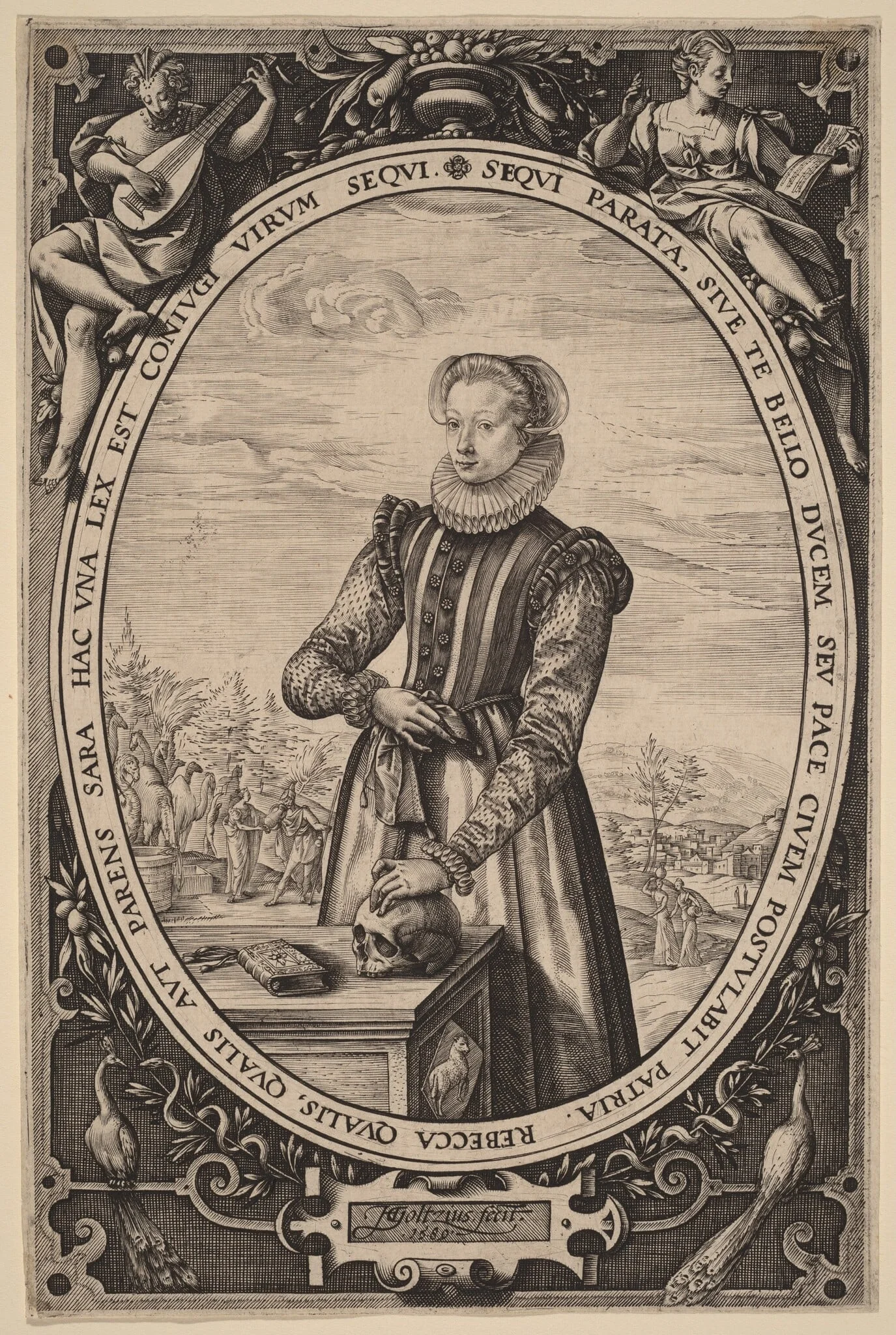 Josina Hamels, by Hendrik Goltzius, ink, 1580