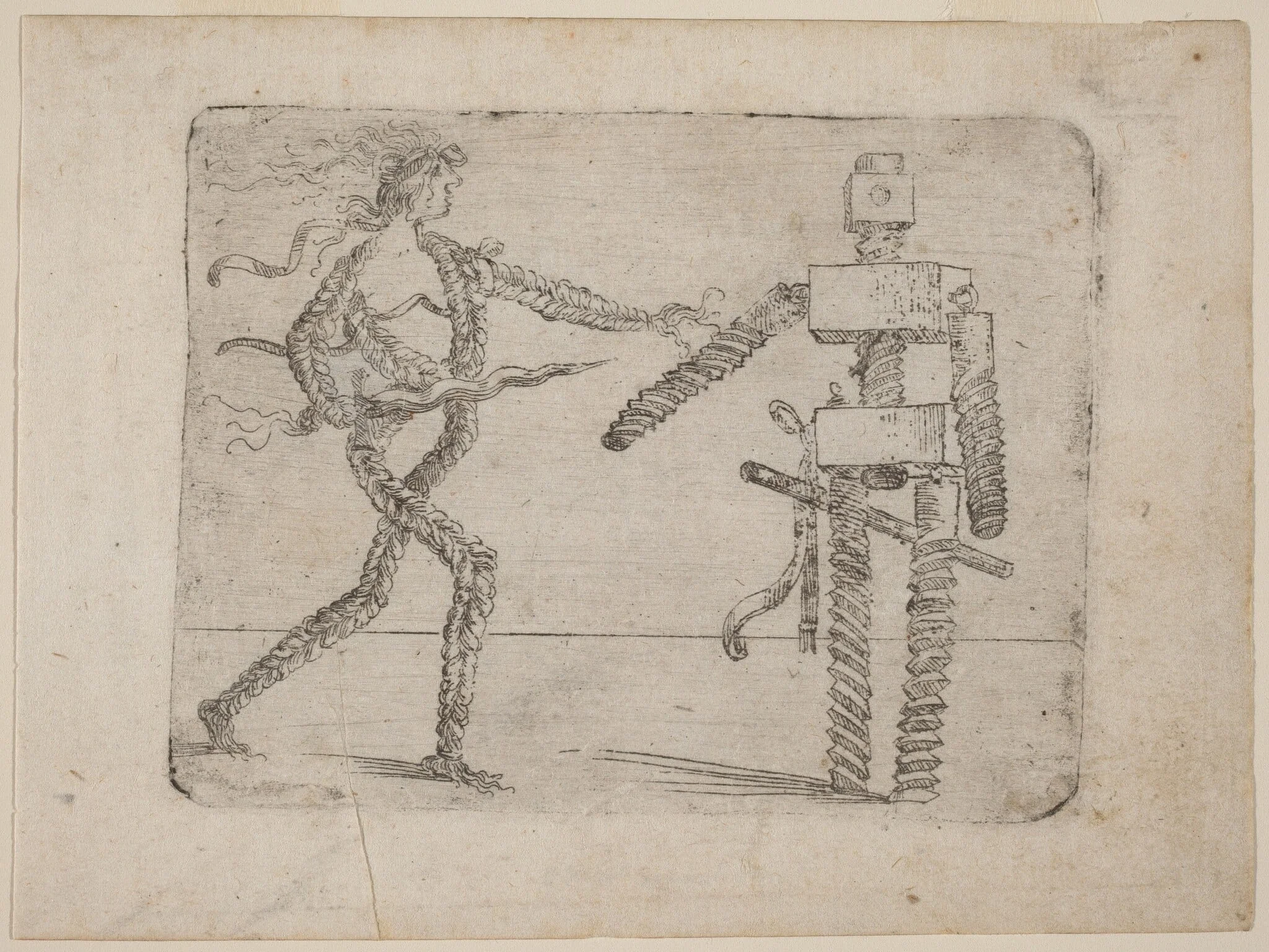 From "Bizzarie di varie Figure", by Giovanni Battista Bracelli, ink, 1624