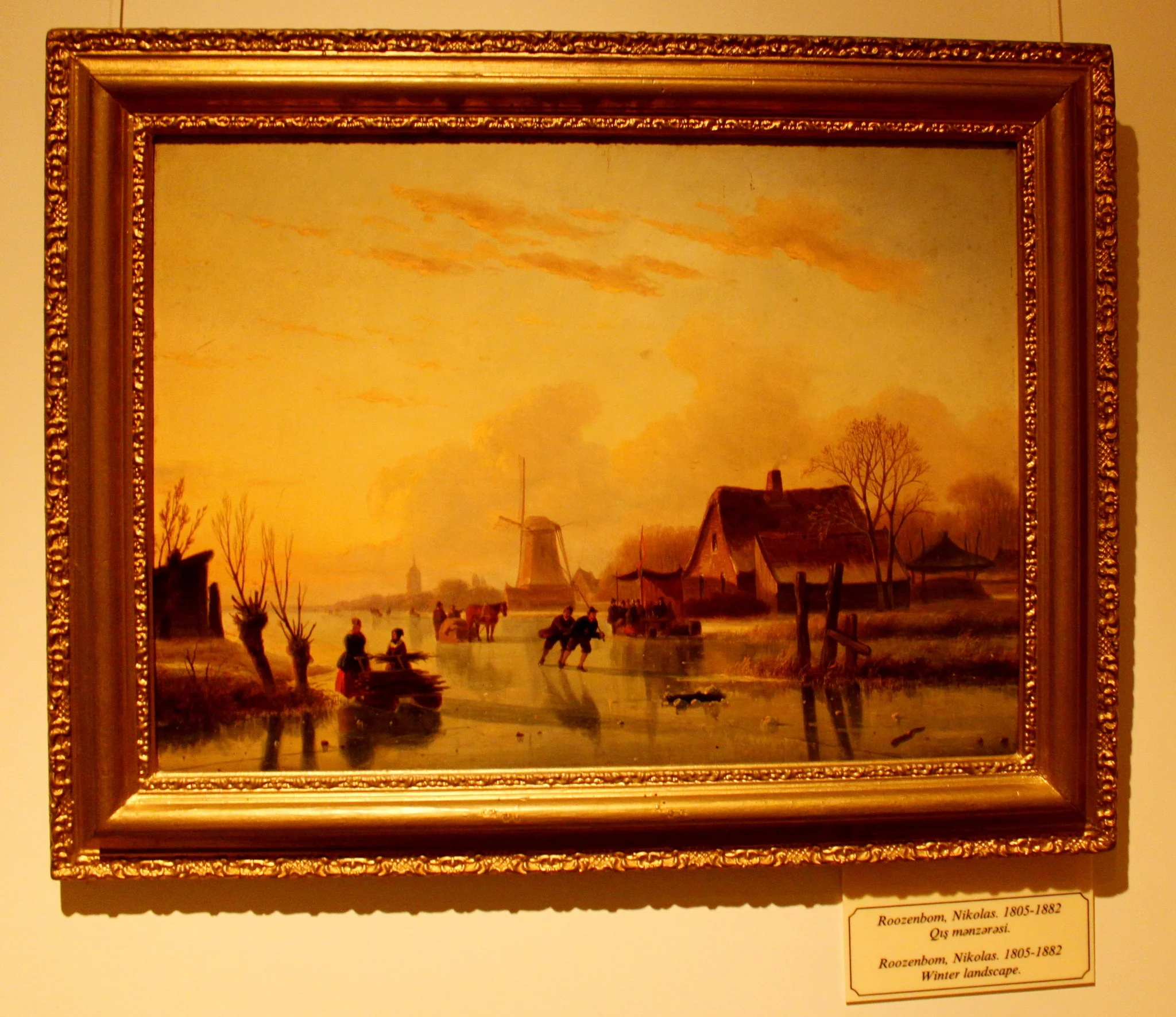 Winter landscape, by Albert Roosenboom, unspecified, 1879