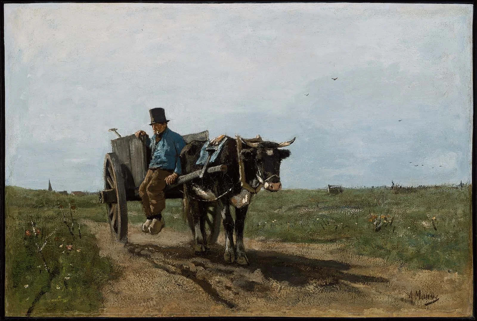 Carter on a Country Road, by Anton Mauve, oil, 1867