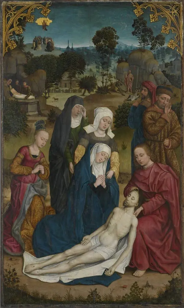 Crucifixion Altar: lamentation of Christ (outer part: fragment of an Angel, an Apostle and founders)