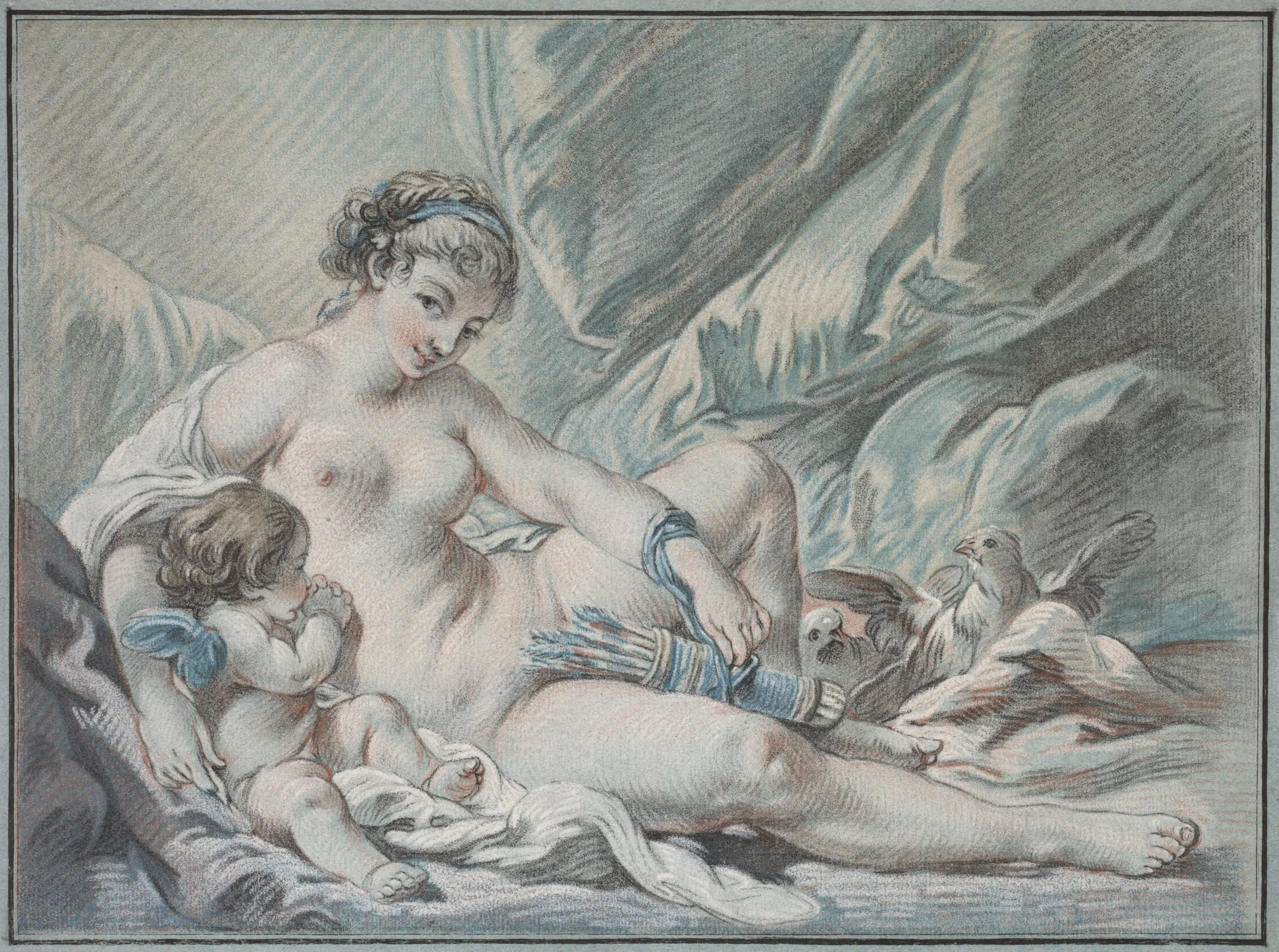Love Requests Venus to Return His Weapons to Him, by Louis-Marin Bonnet, 1768