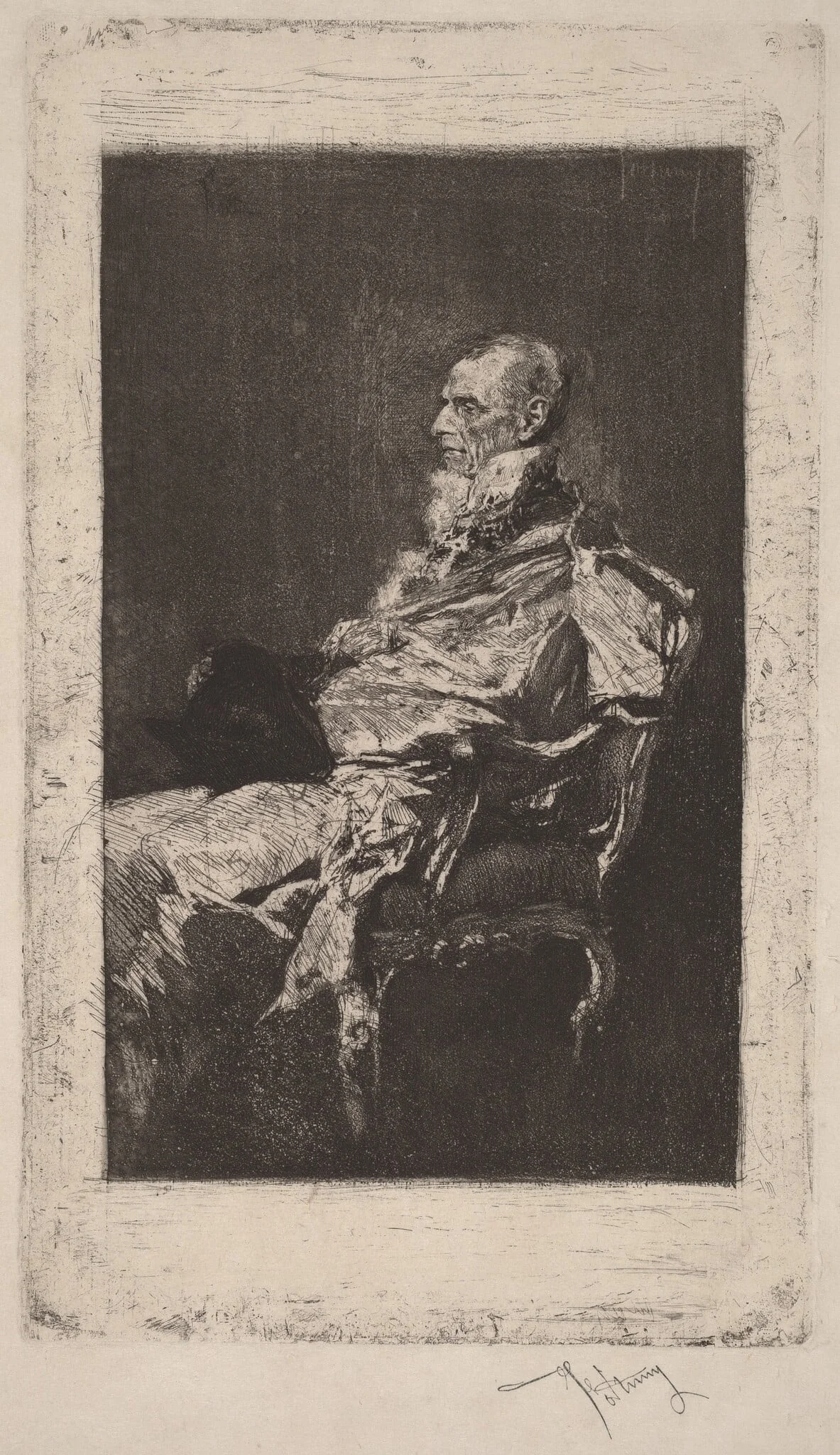 The Diplomat, by Mariano Fortuny Marsal, ink, 1868