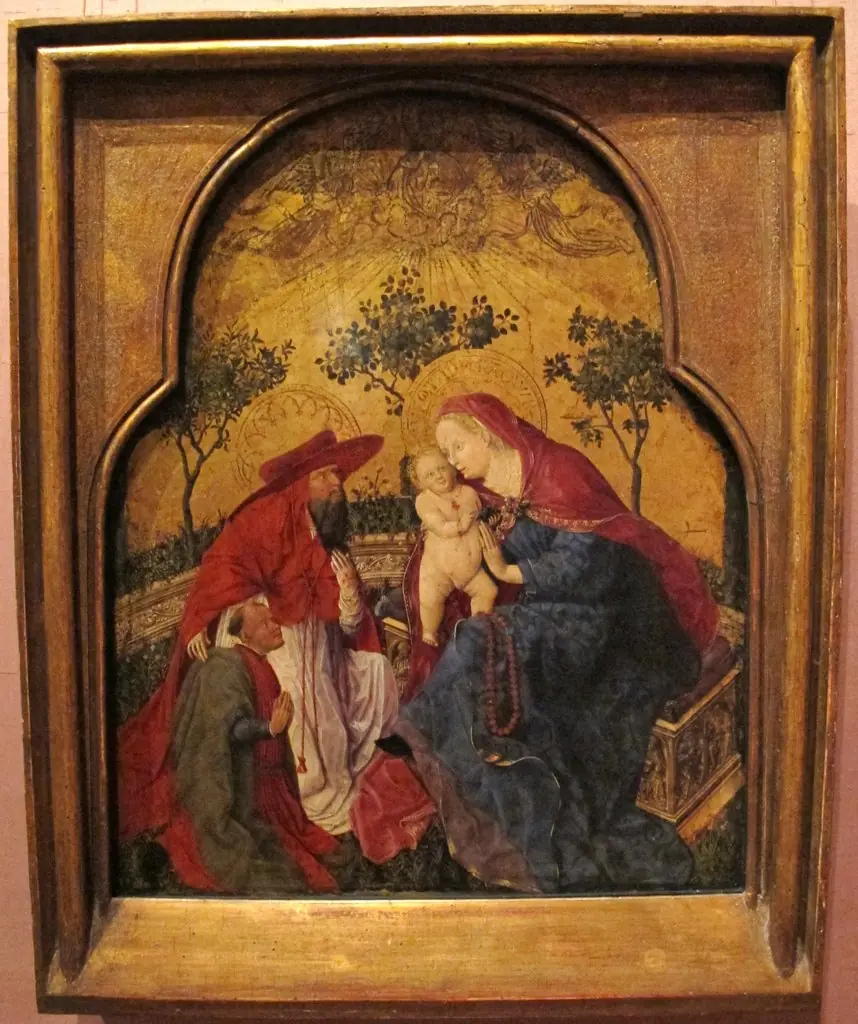 madonna col bambino e un committente presentato da san girolamo