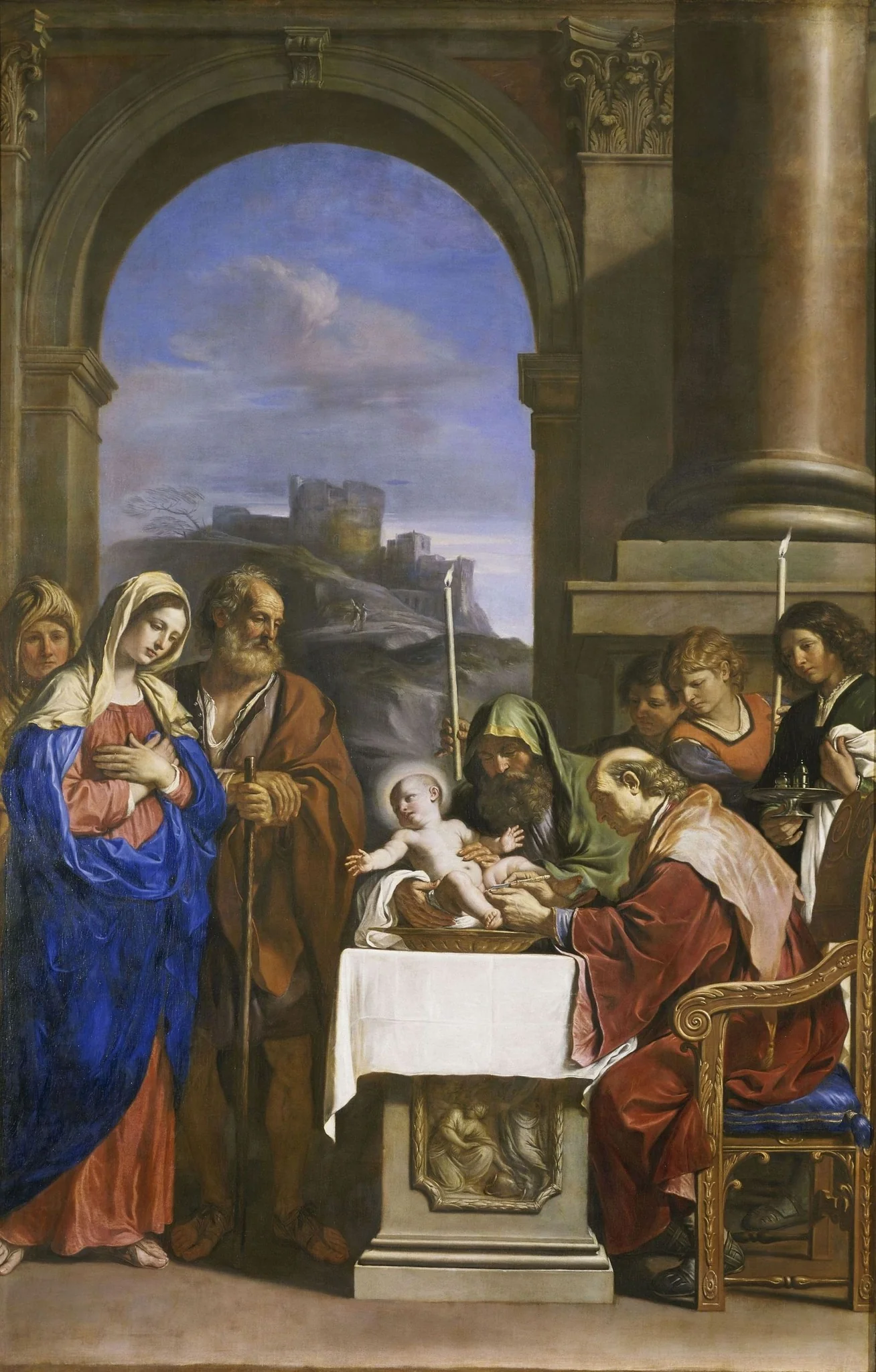 Circumcision of Christ, by Guercino, oil, 1646