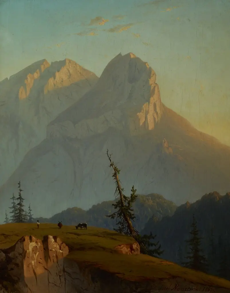 Mount Murań in the Tatra Mountains at Sunrise