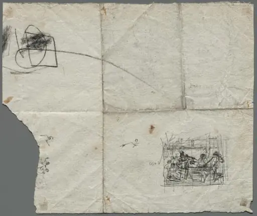 Compositional Sketches after Raphael and other artists (verso)