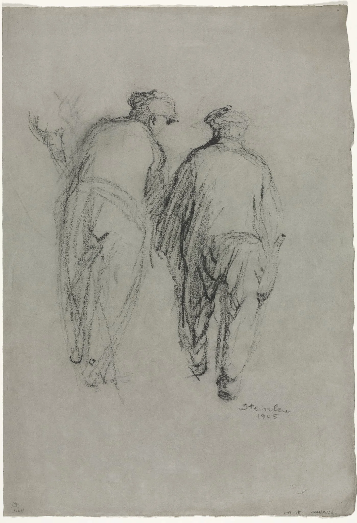 Two Men Working, Rear View, by Théophile Alexandre Steinlen, 1905