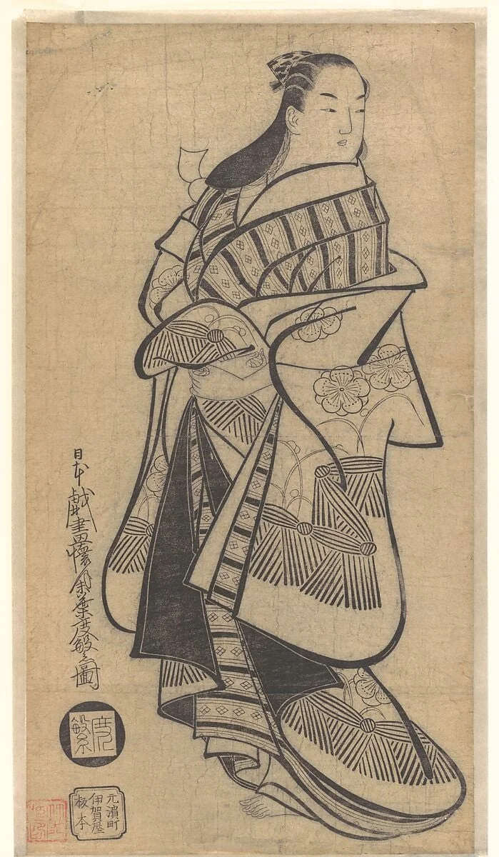 Untitled, by Kaigetsudō Dohan, ink, 1714
