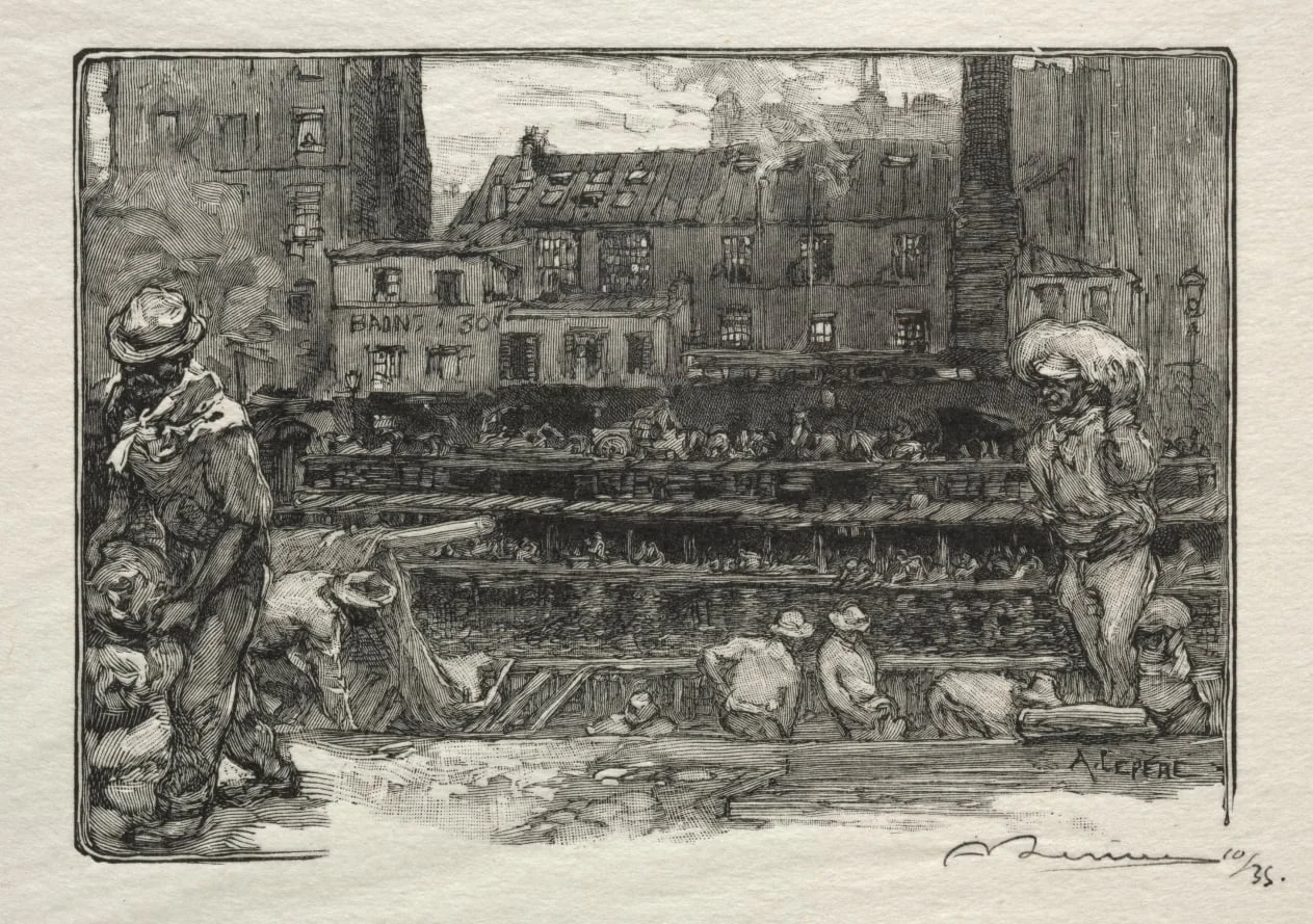 Les Déchargeurs de Plâtre, by Auguste Lepère, 1894