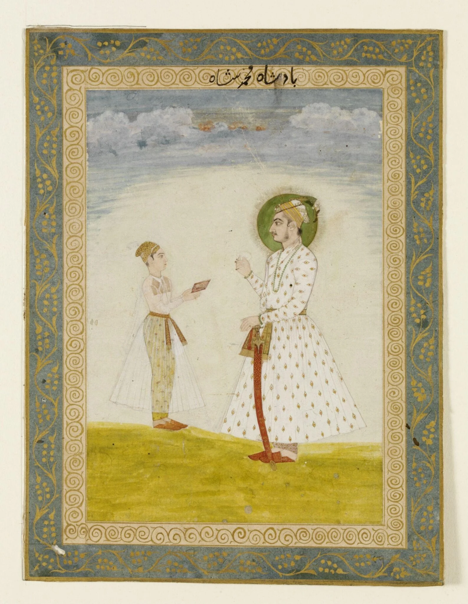 Muhammad Shah, by Unknown, paint, 1725