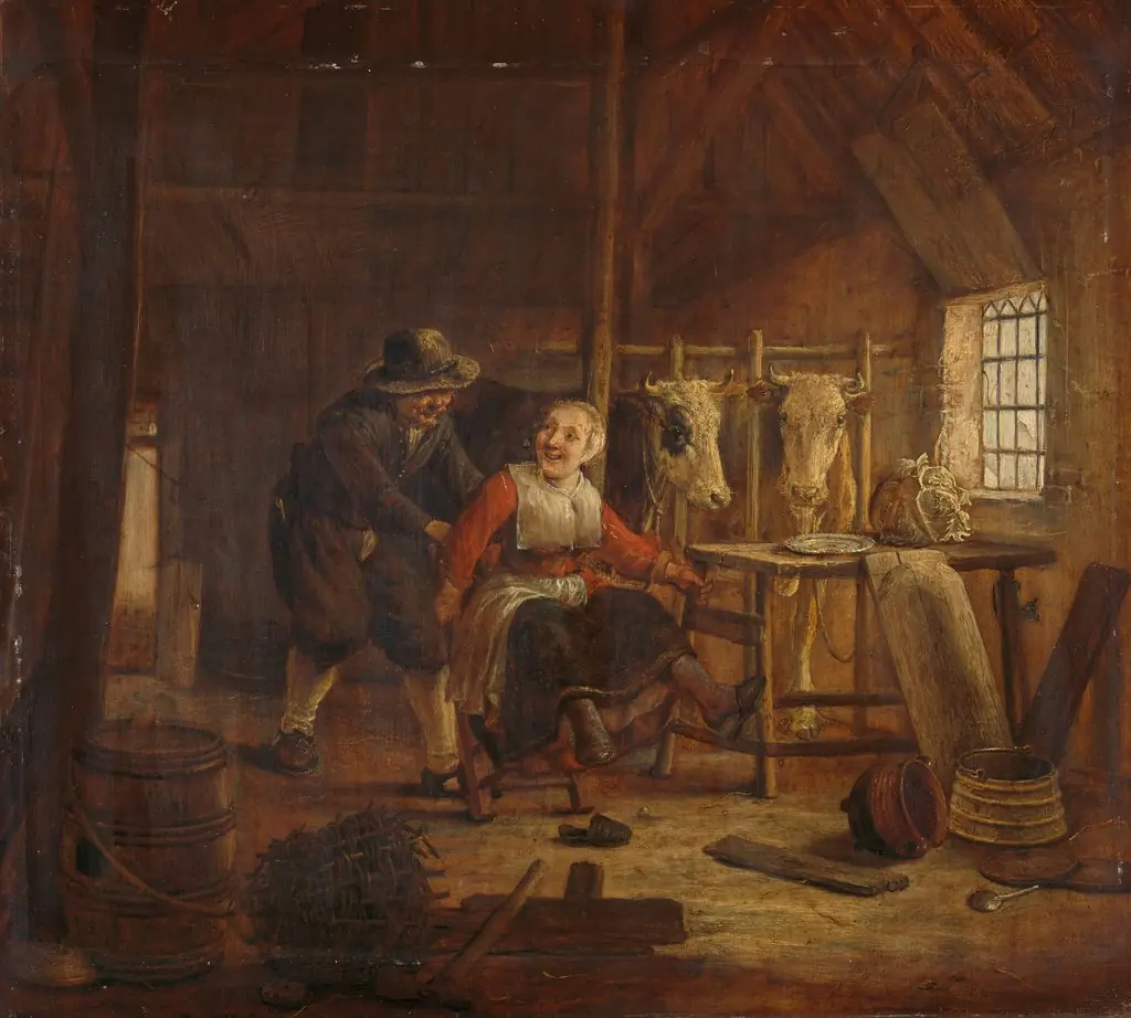 Flirtation in a cowshed
