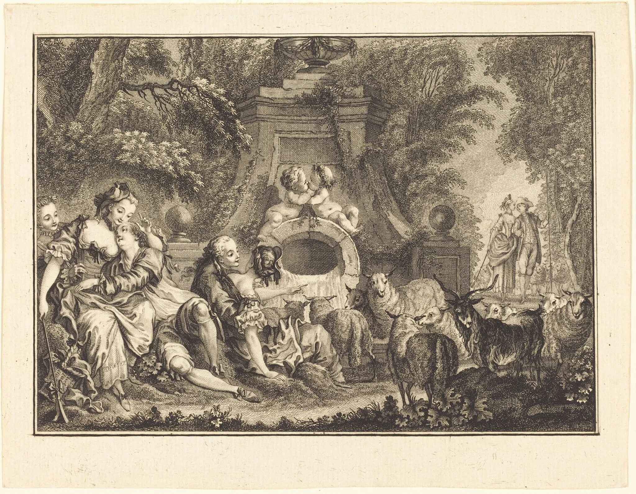 Country Pleasures, by Joseph de Longueil, ink, 1761