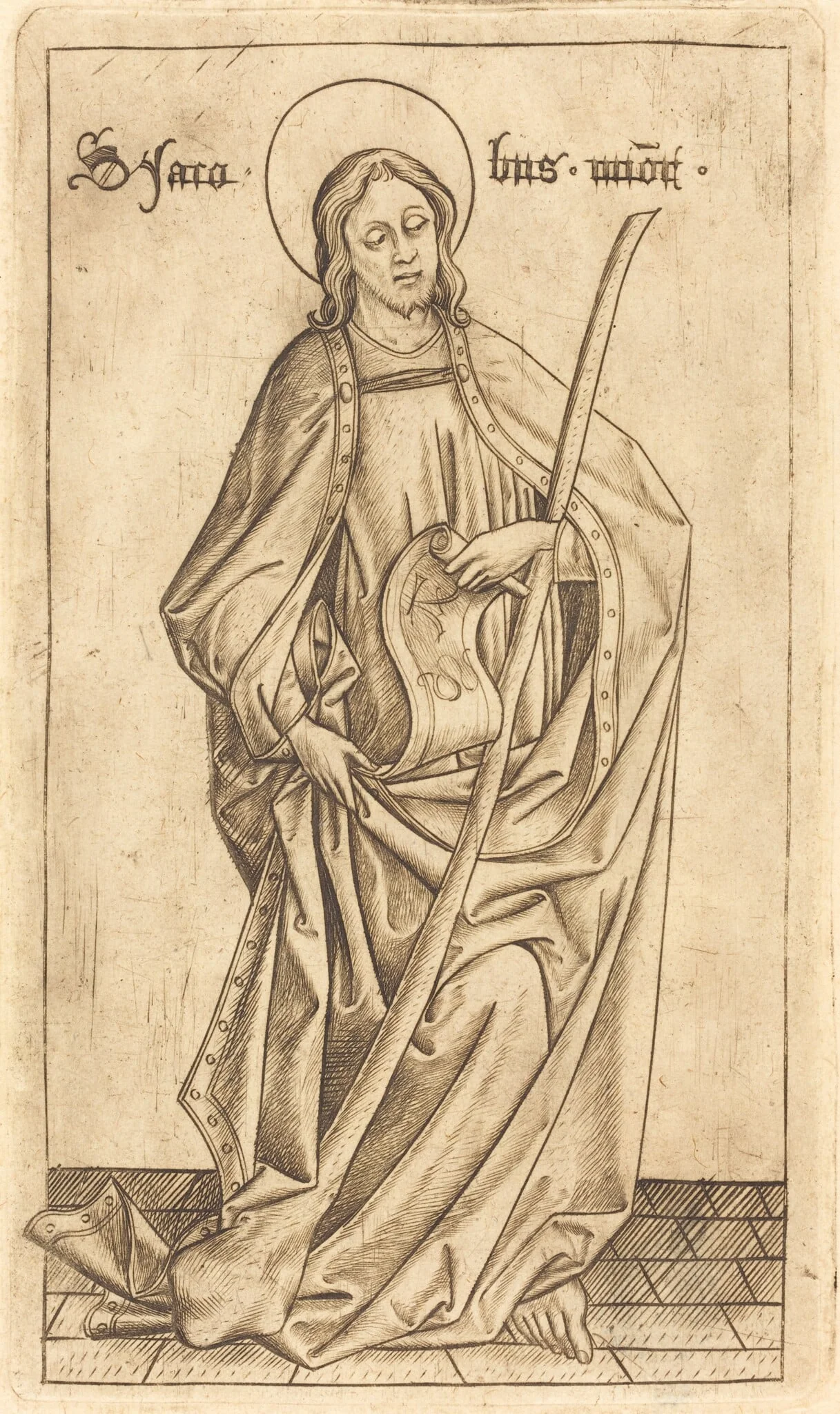 Saint James the Less, by Israhel van Meckenem, ink, 1475