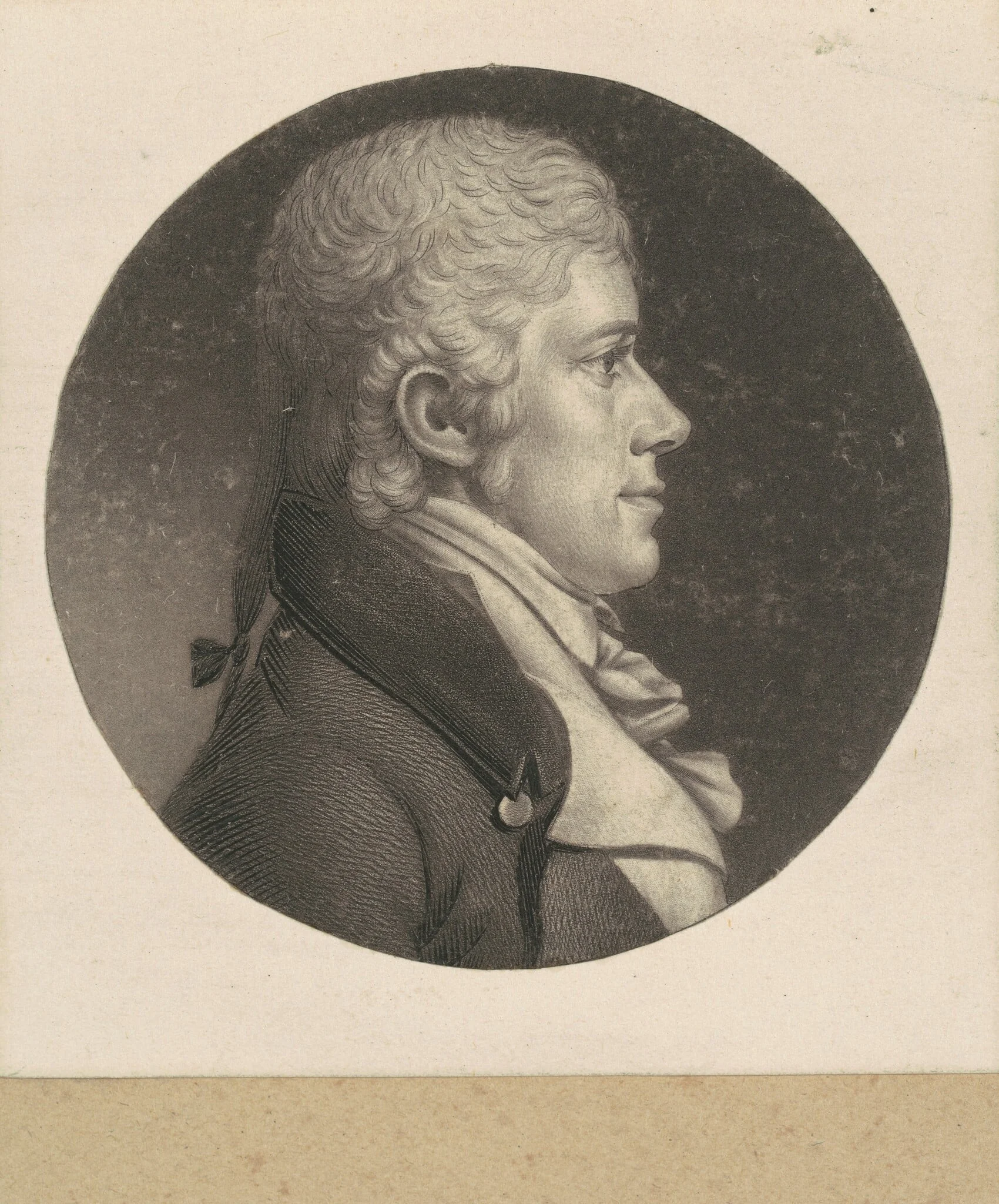 Mahlon Dickerson, by Charles Balthazar Julien Févret de Saint-Mémin, ink, 1802
