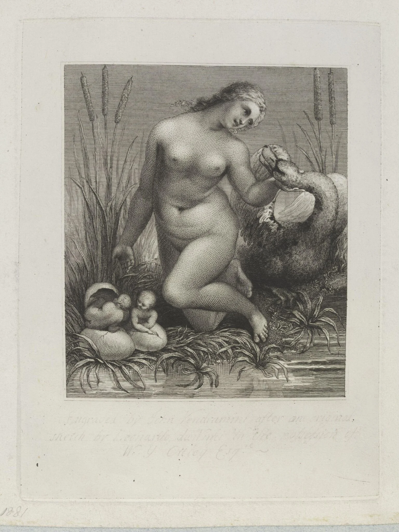 Leda, by Giovanni Vendramini, 1850