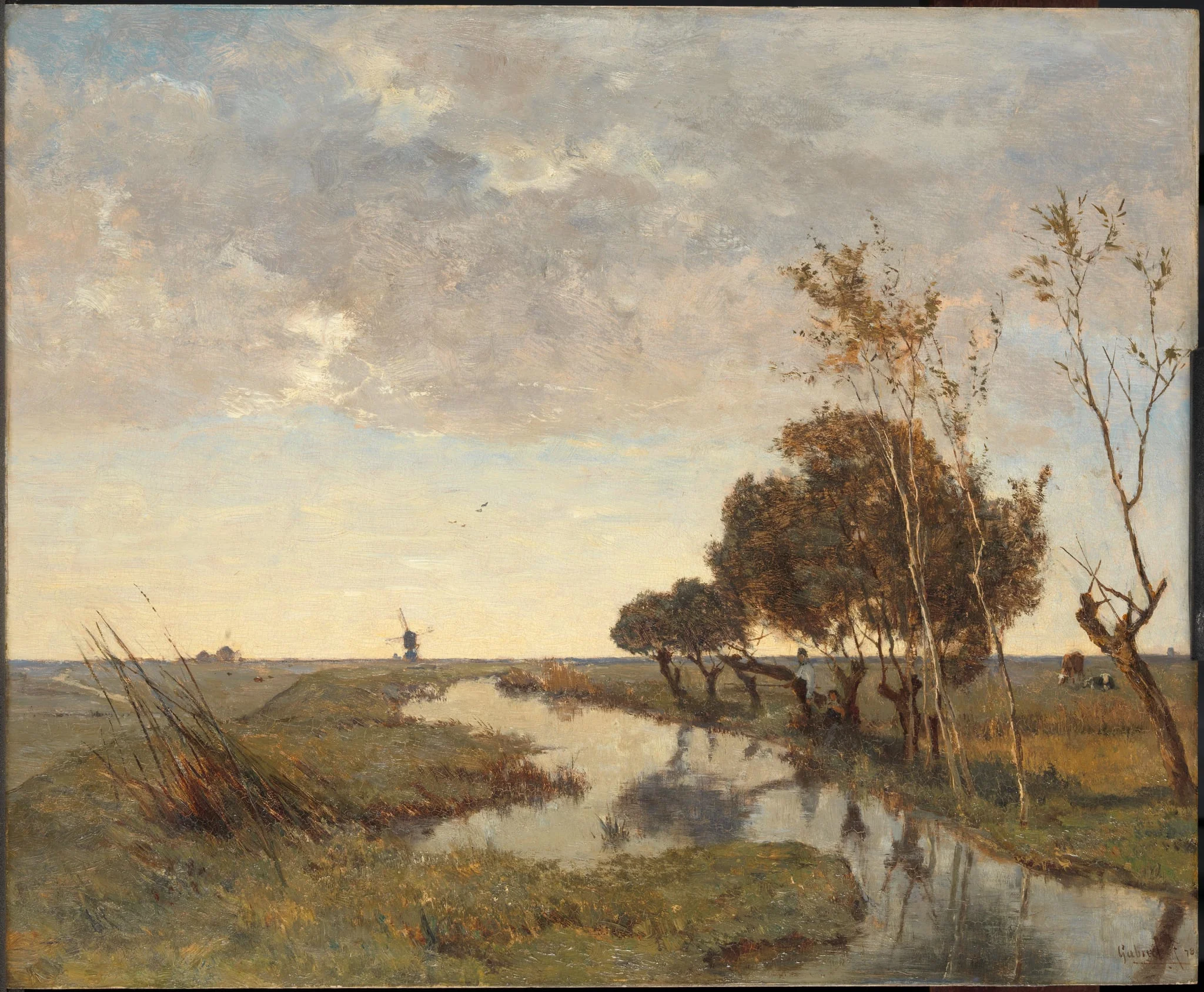 A Watercourse near Abcoude, by Unknown, unspecified, 1878