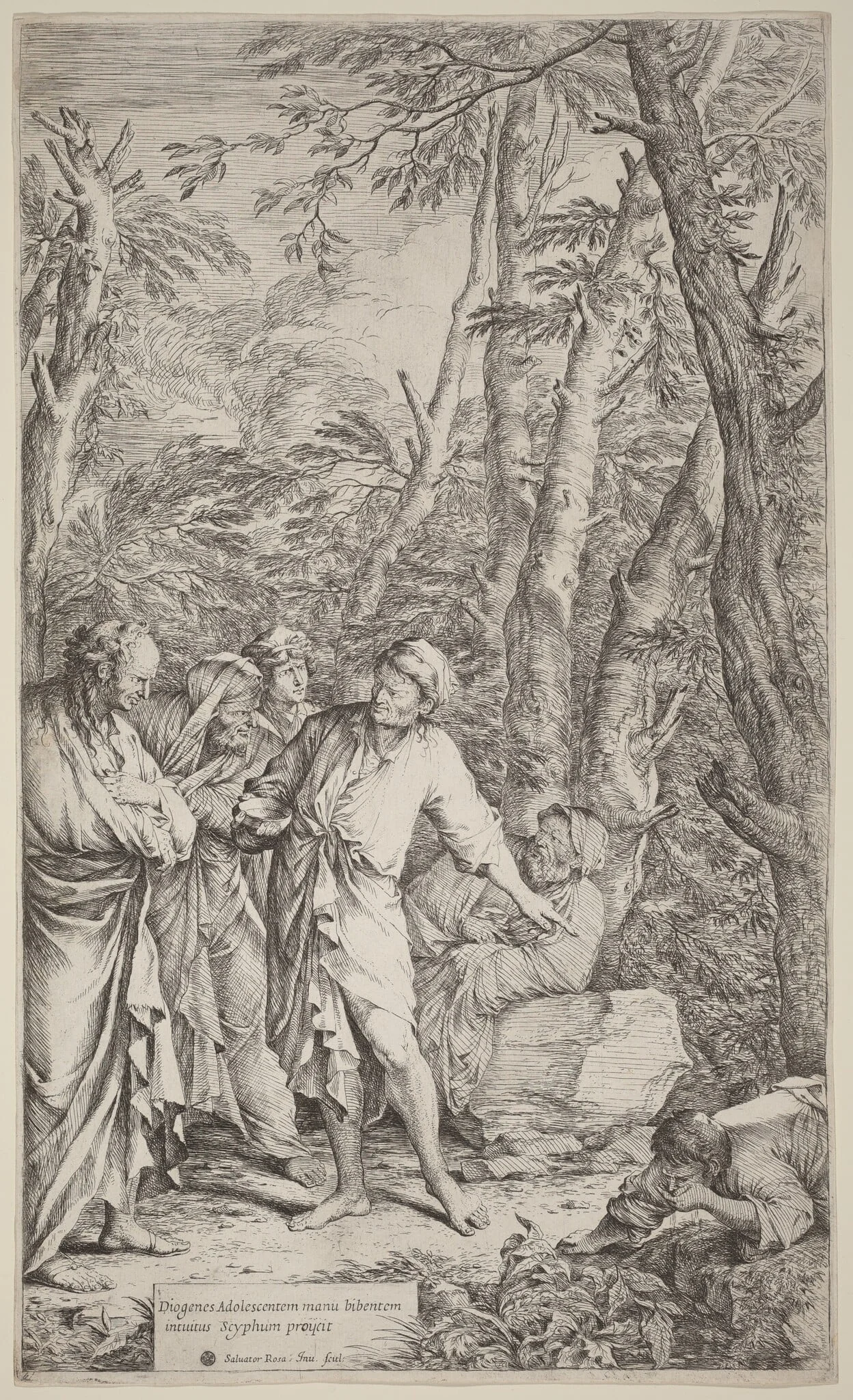 Diogenes Casting Away His Bowl