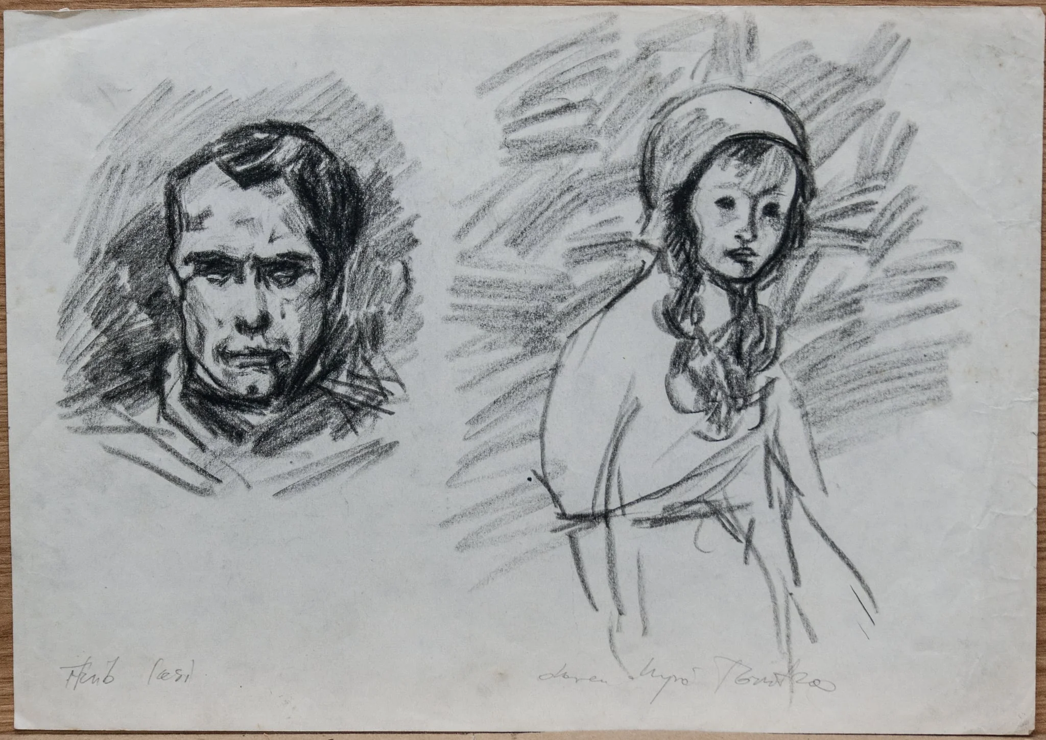 Desen după Tonitza, by Teodor Hrib, 1950