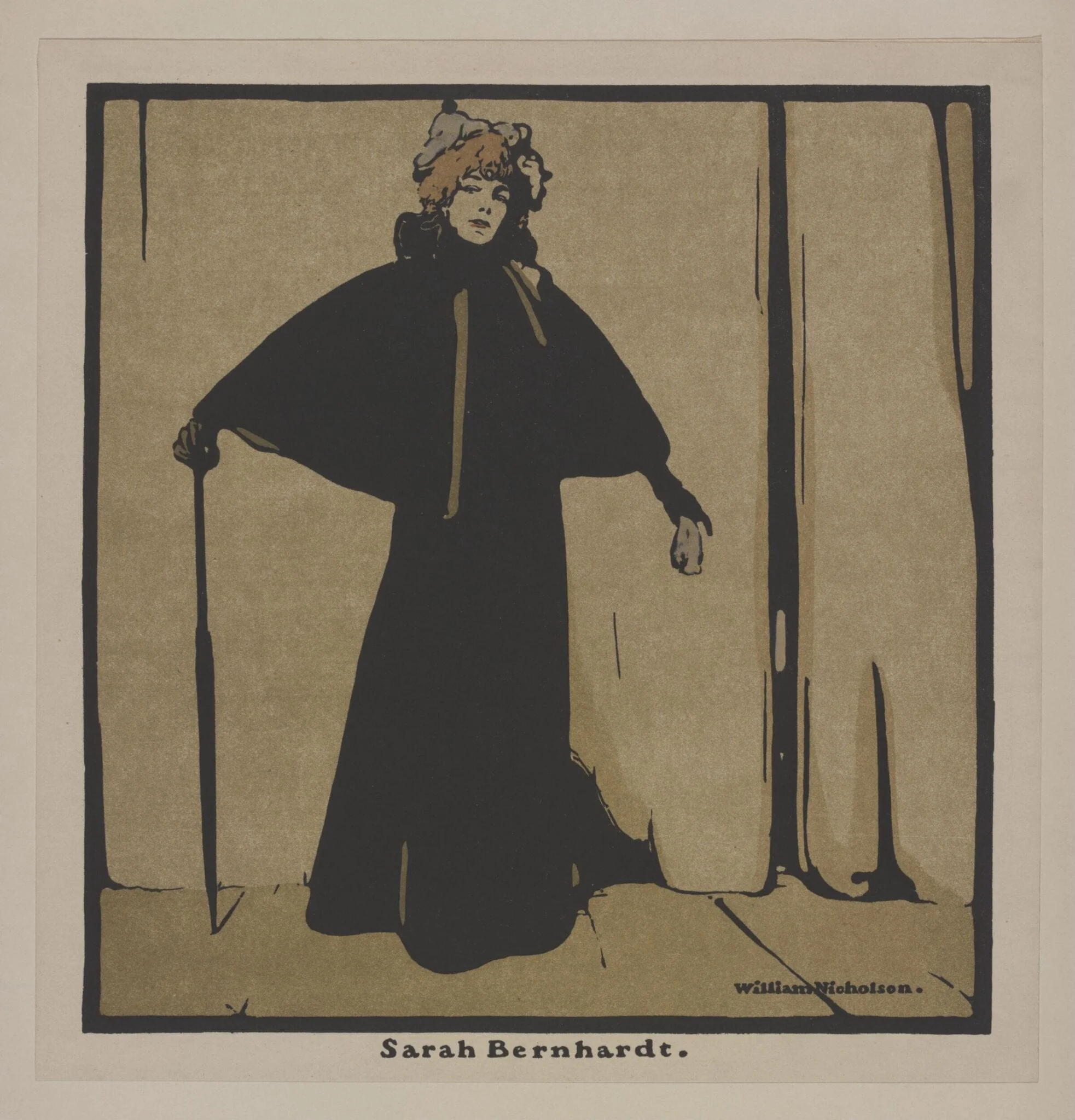 Print of Sarah Bernhardt by William Nicholson (1872-1949), by William Nicholson, 1897