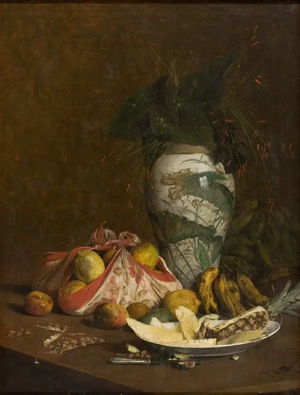 Still Life with Vase and Fruit