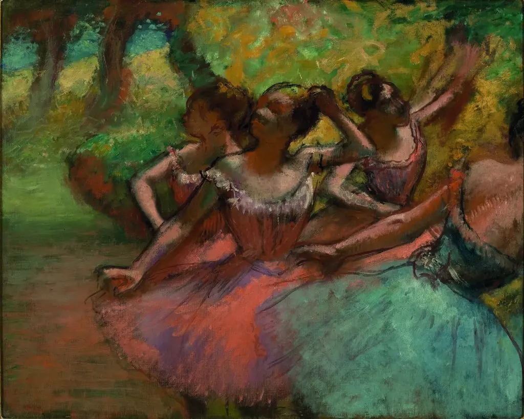 Four Ballerinas on Stage